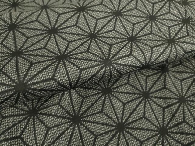 平和屋着物▽上質な紬 単衣 麻の葉文 正絹 逸品 DAAT9204az