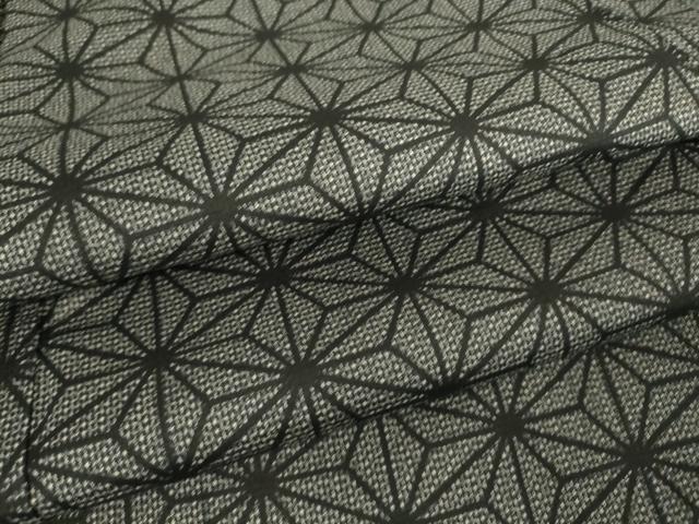 平和屋着物▽上質な紬 単衣 麻の葉文 正絹 逸品 DAAT9204az