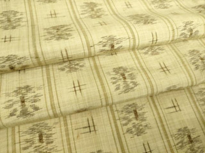 平和屋着物▽上質な紬 単衣 絣花間道 正絹 逸品 DAAT9205az