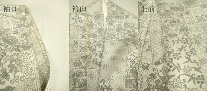 平和屋着物▽上質なお召 単衣 名物裂花文 やまと誂製 正絹 逸品 DAAT9207az