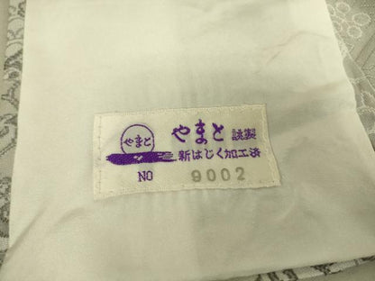 平和屋着物▽上質なお召 単衣 名物裂花文 やまと誂製 正絹 逸品 DAAT9207az