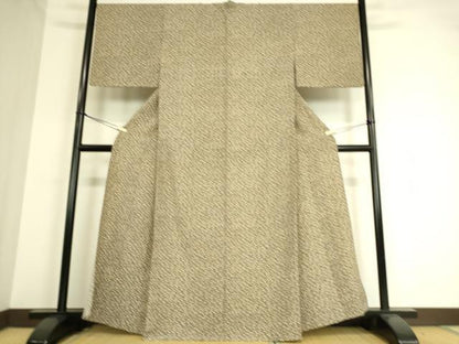 平和屋着物▽上質な小紋 単衣 石畳文 やまと誂製 正絹 逸品 DAAT9208az