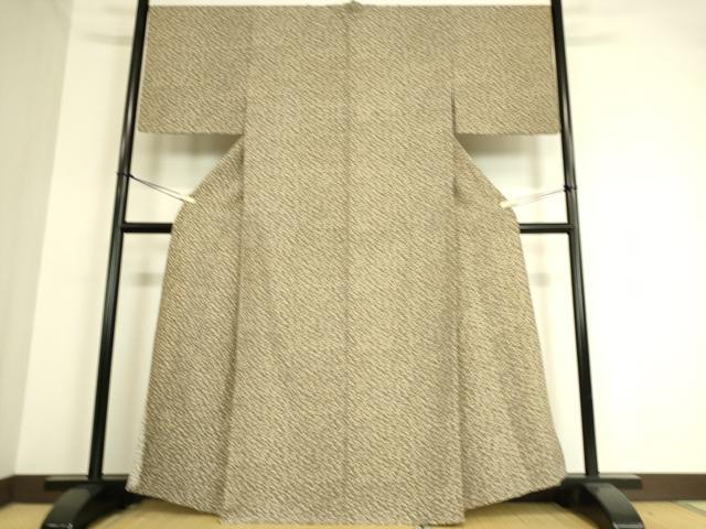 平和屋着物▽上質な小紋 単衣 石畳文 やまと誂製 正絹 逸品 DAAT9208az
