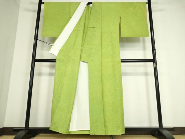 平和屋着物▽上質な紬 単衣 杢目絞り 変わり縞 正絹 逸品 DAAT9215az