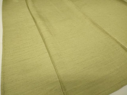 平和屋着物▽上質な紬 単衣 柳茶色 正絹 逸品 DAAT9225az