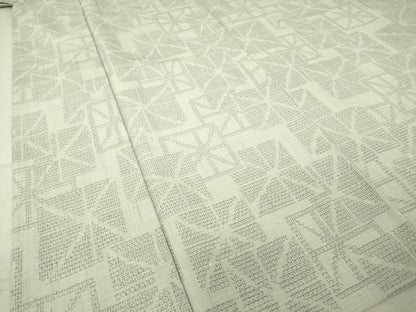 平和屋着物▽結城紬 単衣 幾何学柄 80亀甲 正絹 逸品 DAAT9226az