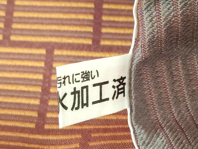 平和屋着物▽上質なお召 単衣 変わり格子 正絹 逸品 DAAT9228az