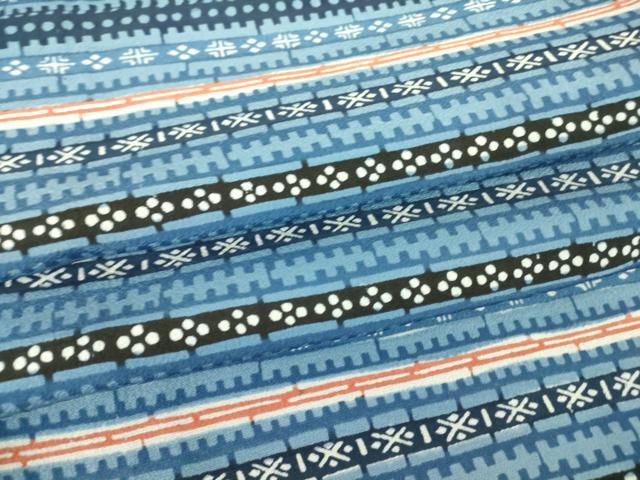平和屋着物▽上質な小紋 単衣 横段文 正絹 逸品 DAAT9232az