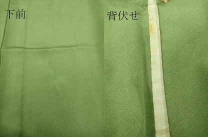 平和屋着物▽訪問着 単衣 雉 松竹梅 暈し染め 金彩 正絹 逸品 DAAT9236az