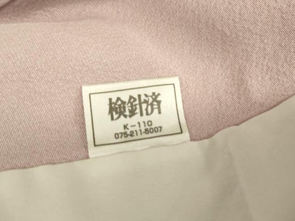 平和屋着物▽上質な小紋 単衣 型染め 雪輪花鳥文 正絹 逸品 DAAT9239az