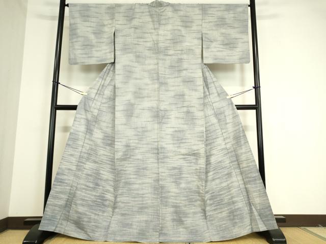 平和屋着物▽上質な紬　単衣　霞文　正絹　逸品　DAAT9242az