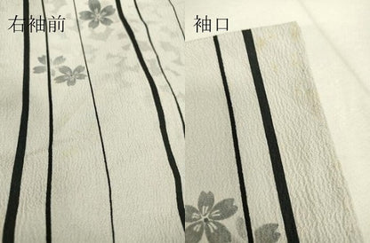 平和屋着物▽小紋 単衣 舞桜文 洗える着物 DAAT9243az