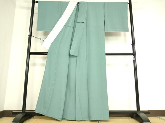 平和屋着物▽上質な色無地 単衣 水浅葱色 正絹 逸品 未使用 DAAT9245az