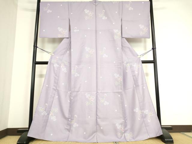 平和屋着物▽小紋 単衣 瓢箪に花 洗える着物 DAAT9246az