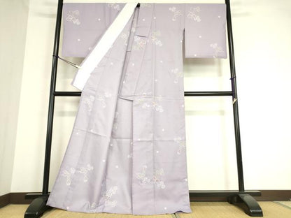 平和屋着物▽小紋 単衣 瓢箪に花 洗える着物 DAAT9246az