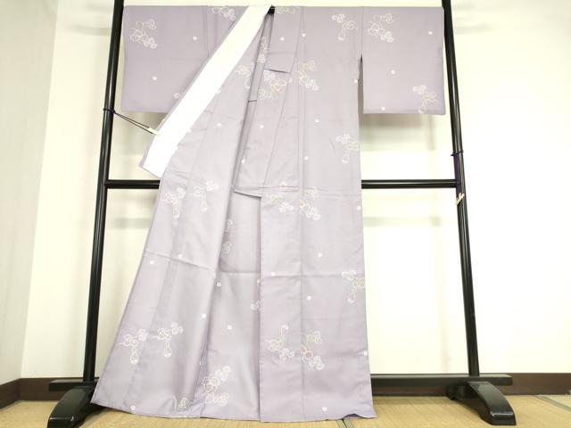 平和屋着物▽小紋 単衣 瓢箪に花 洗える着物 DAAT9246az