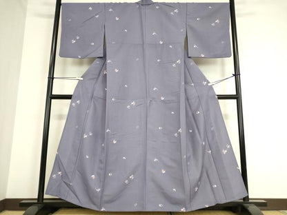 平和屋着物▽小紋 単衣 舞蝶文 洗える着物 DAAT9247az