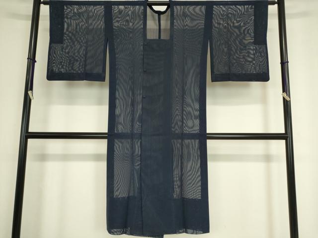 平和屋着物▽道行コート スリーシーズン 春夏秋 塵除け 縞 ロング丈 正絹 逸品 DAAT9254az