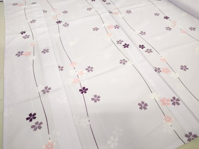 平和屋着物▽小紋 単衣 舞桜文 洗える着物 DAAT9255az