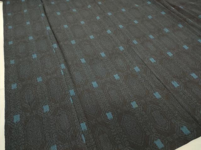 平和屋着物▽本塩沢 単衣 亀甲繋ぎ 正絹 逸品 DAAT9257az