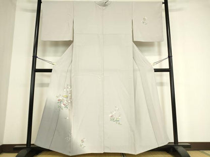 平和屋着物▽訪問着 単衣 友禅 籬花文 暈し染め 正絹 逸品 DAAT9258az