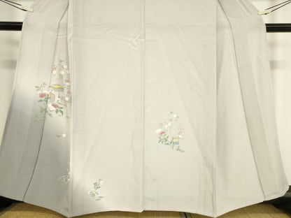 平和屋着物▽訪問着 単衣 友禅 籬花文 暈し染め 正絹 逸品 DAAT9258az