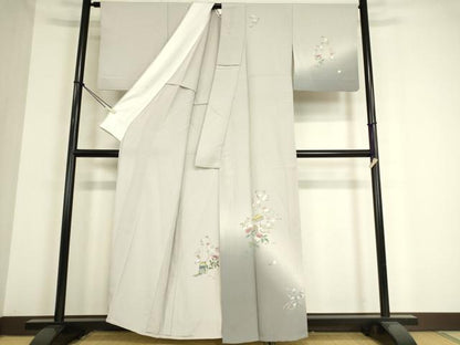 平和屋着物▽訪問着 単衣 友禅 籬花文 暈し染め 正絹 逸品 DAAT9258az
