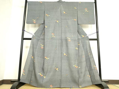 平和屋着物▽上質な紬 単衣 成り物 正絹 逸品 DAAT9337az