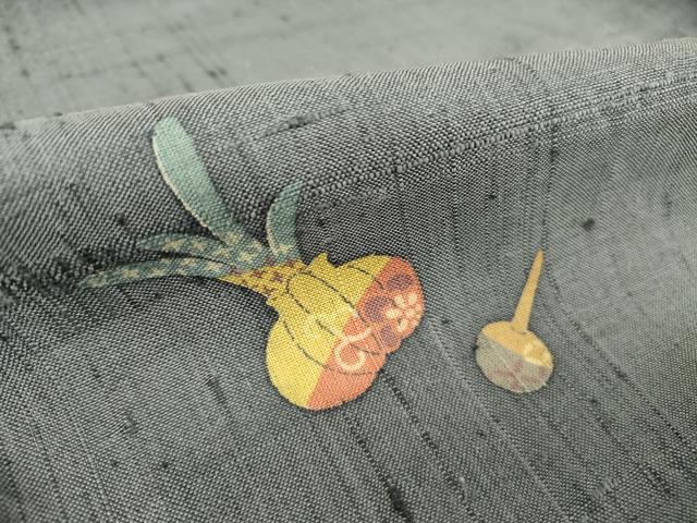 平和屋着物▽上質な紬 単衣 成り物 正絹 逸品 DAAT9337az