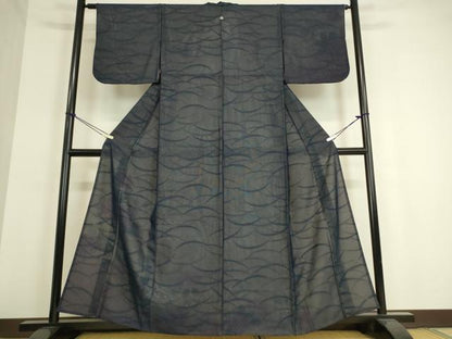 平和屋着物▽訪問着 無双 紗袷 紗×絽 紫陽花 正絹 逸品 DAAT9339az