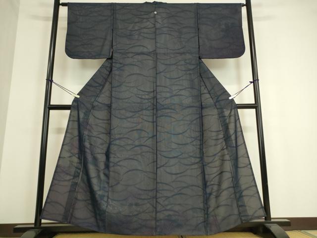 平和屋着物▽訪問着 無双 紗袷 紗×絽 紫陽花 正絹 逸品 DAAT9339az