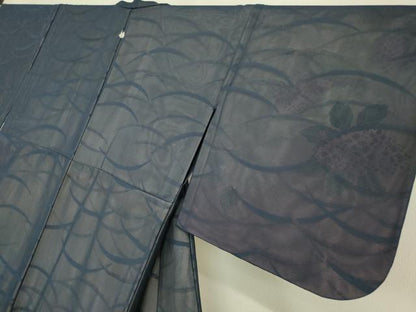 平和屋着物▽訪問着 無双 紗袷 紗×絽 紫陽花 正絹 逸品 DAAT9339az