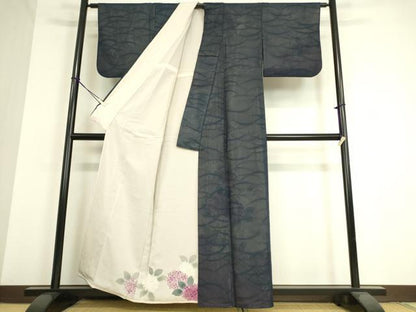 平和屋着物▽訪問着 無双 紗袷 紗×絽 紫陽花 正絹 逸品 DAAT9339az