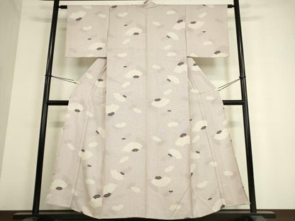 平和屋着物▽上質な小紋 単衣 地紙重ね文 正絹 逸品 DAAT9342az