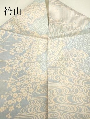 平和屋着物▽本場染大島紬 単衣 流水花切嵌め文様 正絹 逸品 DAAT9343az