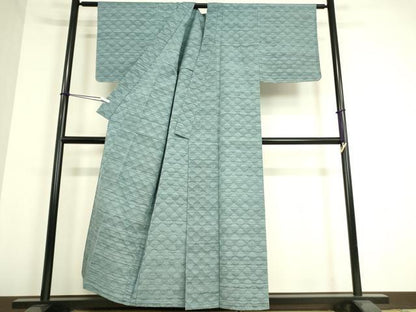 平和屋着物▽上質な紬 単衣 変わり縞 正絹 逸品 DAAT9344az