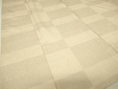 平和屋着物▽本塩沢 単衣 格子 110亀甲 正絹 逸品 DAAT9345az