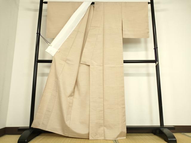 平和屋着物▽上質な紬 単衣 格子 正絹 逸品 DAAT9346az
