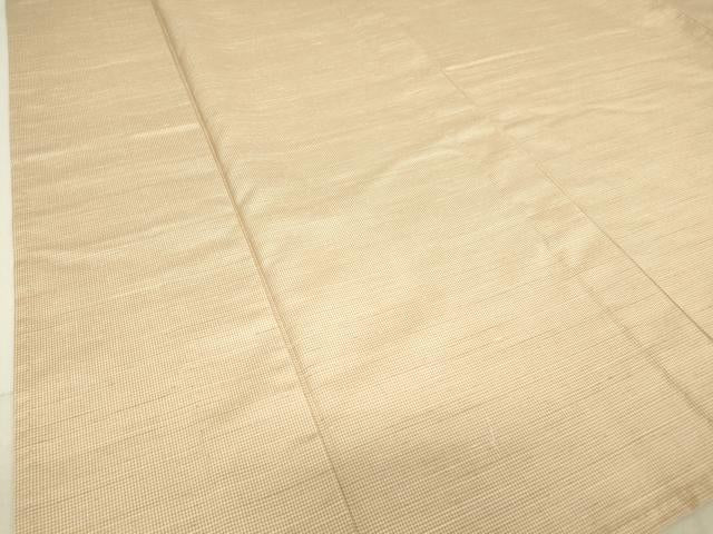 平和屋着物▽上質な紬 単衣 格子 正絹 逸品 DAAT9346az