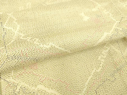 平和屋着物▽上質な紬 単衣 幾何学文 正絹 逸品 DAAT9351az