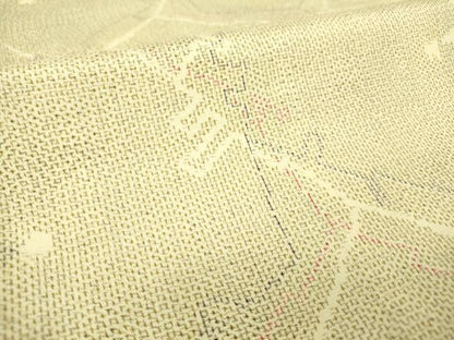 平和屋着物▽上質な紬 単衣 幾何学文 正絹 逸品 DAAT9351az