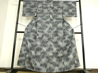 平和屋着物▽上質な紬 単衣 霞文 正絹 逸品 DAAT9353az