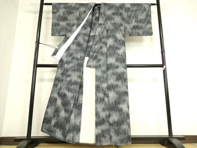 平和屋着物▽上質な紬 単衣 霞文 正絹 逸品 DAAT9353az