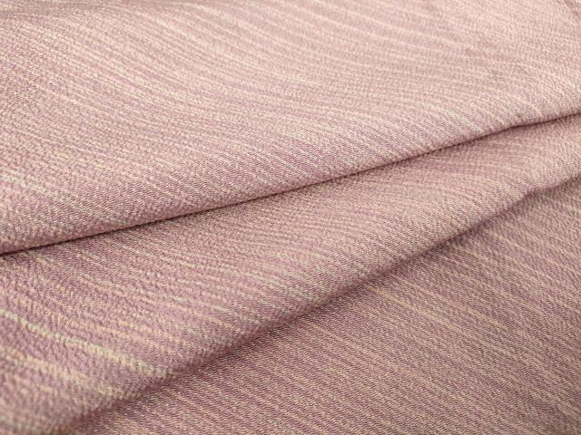 平和屋着物▽上質な小紋 単衣 斜縞 鬼しぼ縮緬 正絹 逸品 DAAT9354az