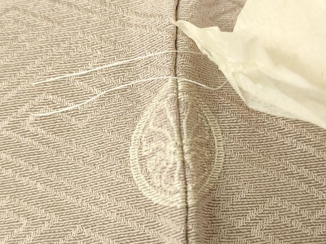 平和屋着物▽上質な小紋 単衣 紗綾型地紋 暈し染め 正絹 逸品 DAAT9359az
