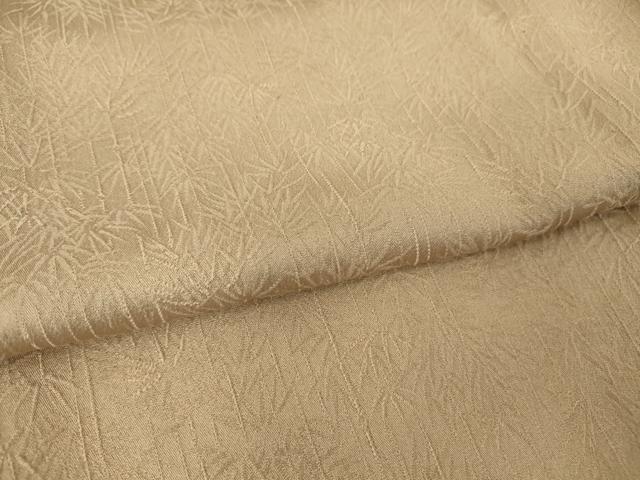 平和屋着物▽伝統工芸師 服部光擴監修 色無地 単衣 笹竹地紋 渋柿色 正絹 逸品 DAAT9360az