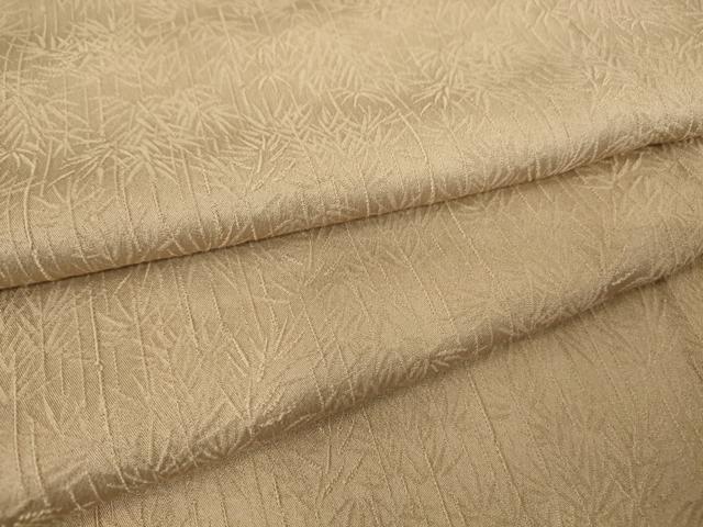 平和屋着物▽伝統工芸師 服部光擴監修 色無地 単衣 笹竹地紋 渋柿色 正絹 逸品 DAAT9360az