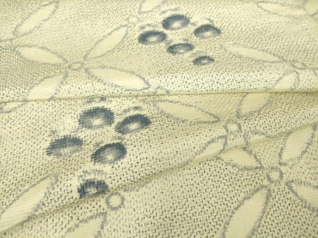平和屋着物▽上質な紬 単衣 七宝に南天 正絹 逸品 DAAT9367az