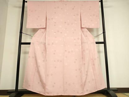 平和屋着物▽上質な小紋 単衣 花丸文 正絹 逸品 未使用 DAAT9371az