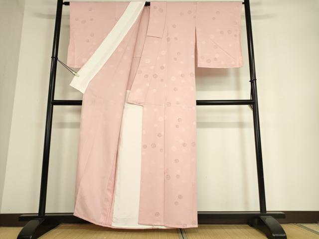 平和屋着物▽上質な小紋 単衣 花丸文 正絹 逸品 未使用 DAAT9371az